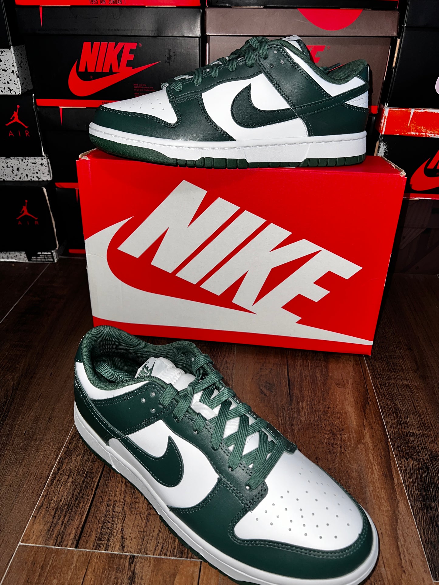 NIKE DUNK LOW MICHIGAN STATE SIZE 9 (BRAND NEW)