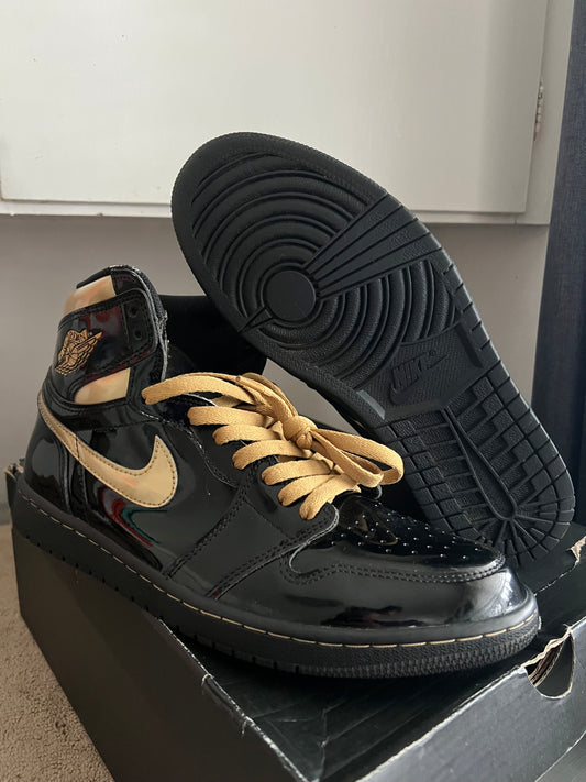 Jordan 1 Black  Metallic Gold 2020 Replacement Box Size 11