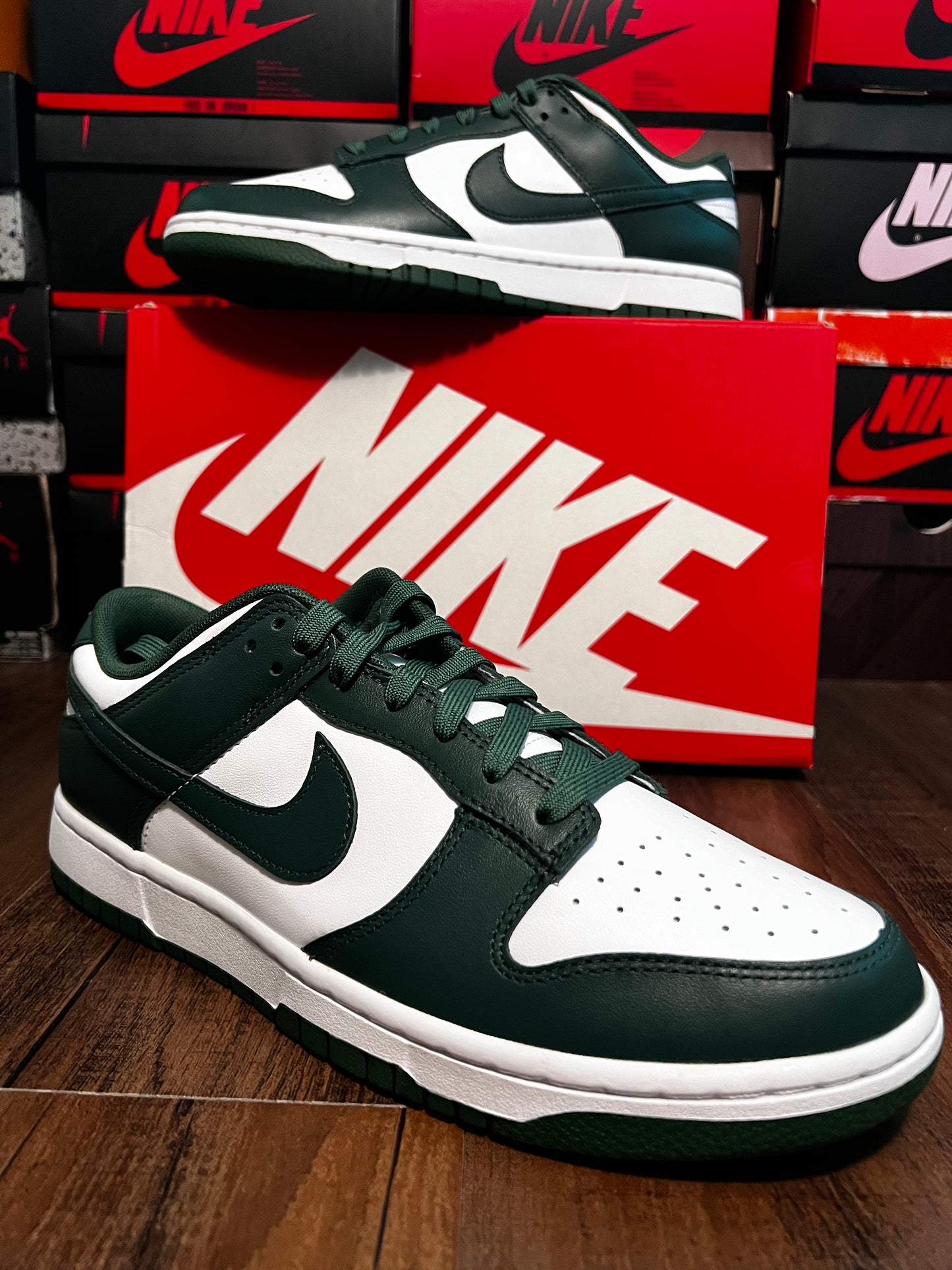 NIKE DUNK LOW MICHIGAN STATE SIZE 9 (BRAND NEW)